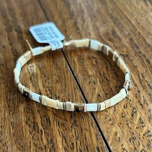 Anthropologie Neutral Colored Chicklet Bracelet